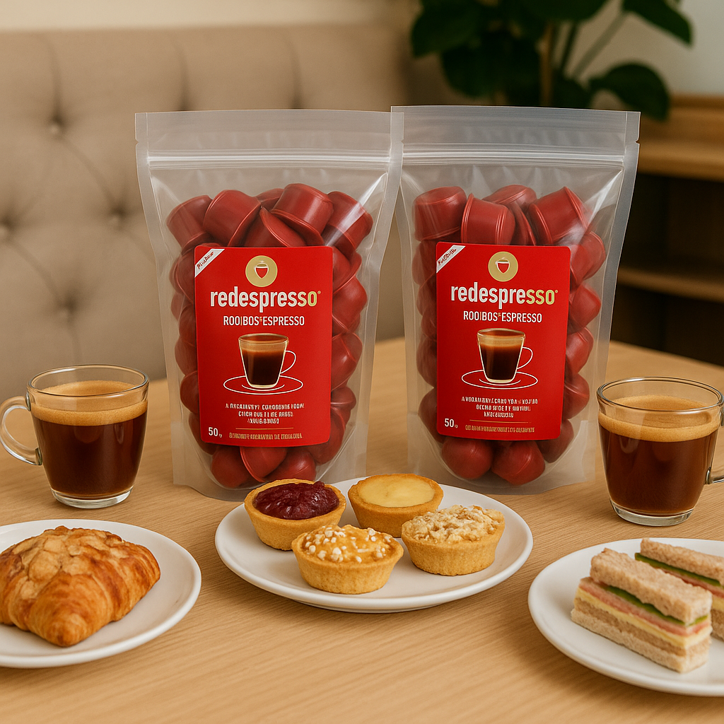 Red Espresso® Original Rooibos Tea Capsules – 100 Capsules (2 × 50 Packs) – Compatible with Nespresso® Machines