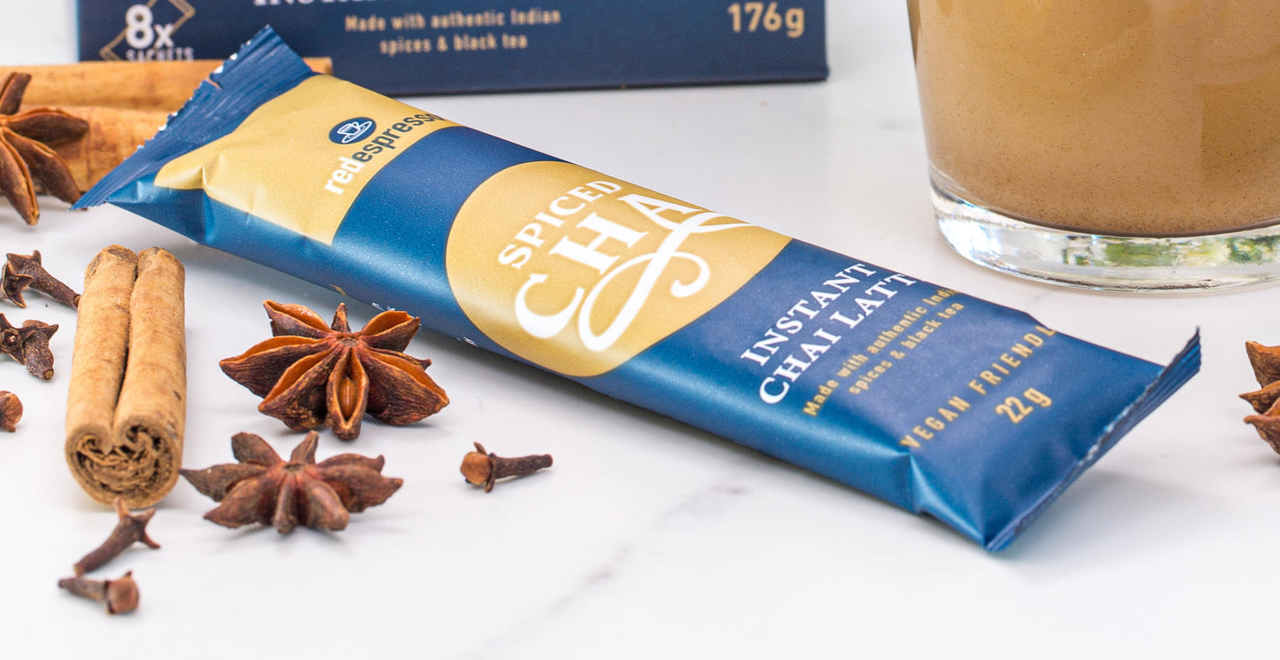 red espresso® - Spiced chai latte sachets - vegan friendly